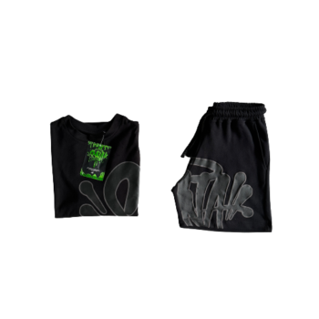 SYNA Hombre'S Negro T-Camisa