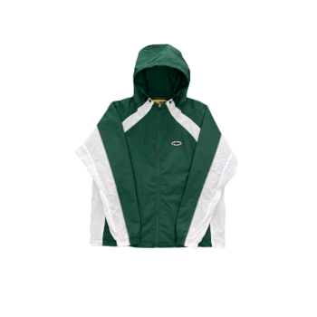 Blanco y Verde Chaqueta